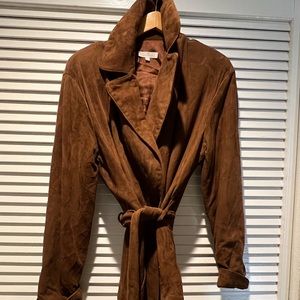 Ann Taylor Suede Belted Jacket